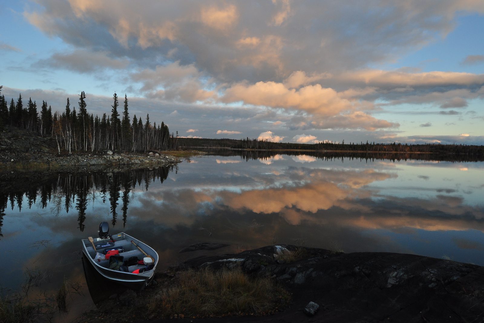 Boat on calm water